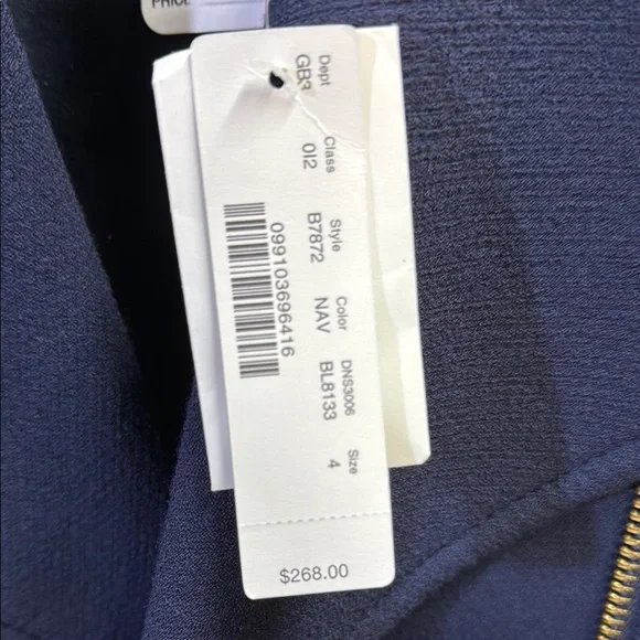 J. Crew Blue wool Jacket Asymmetrical Moto Style NWT - Picture 3 of 8